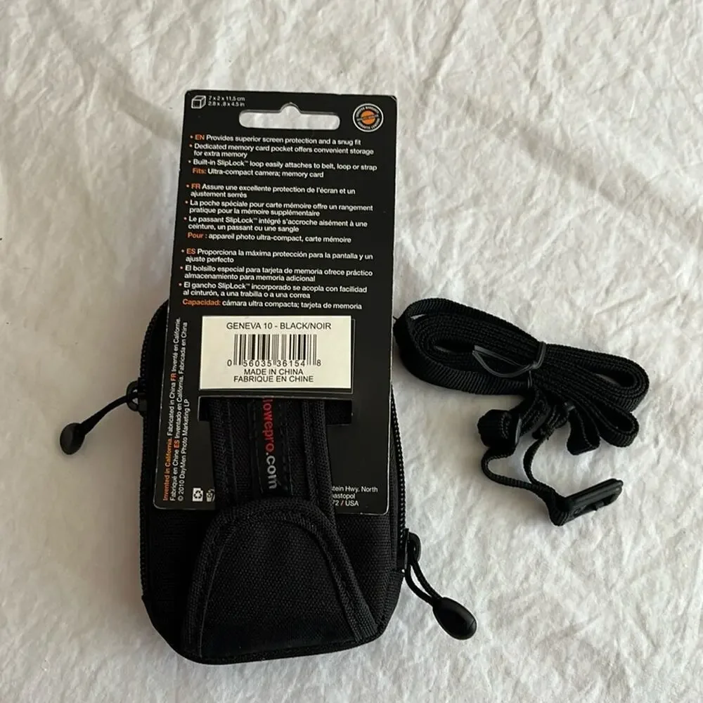 Lowepro Geneva 10 Black Digital Camera Bag with Belt Loop and Shoulder Strap NWT